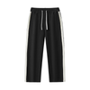 Contrast Side-Stripe Straight-Leg Pants