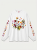 Nostalgic Florals Oversized Tee White