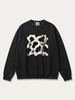 Cow Print Drop Shoulder Sweatshirt