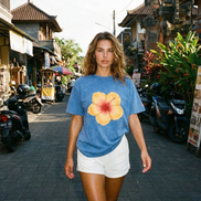 Hibiscus Vintage Wash Tee