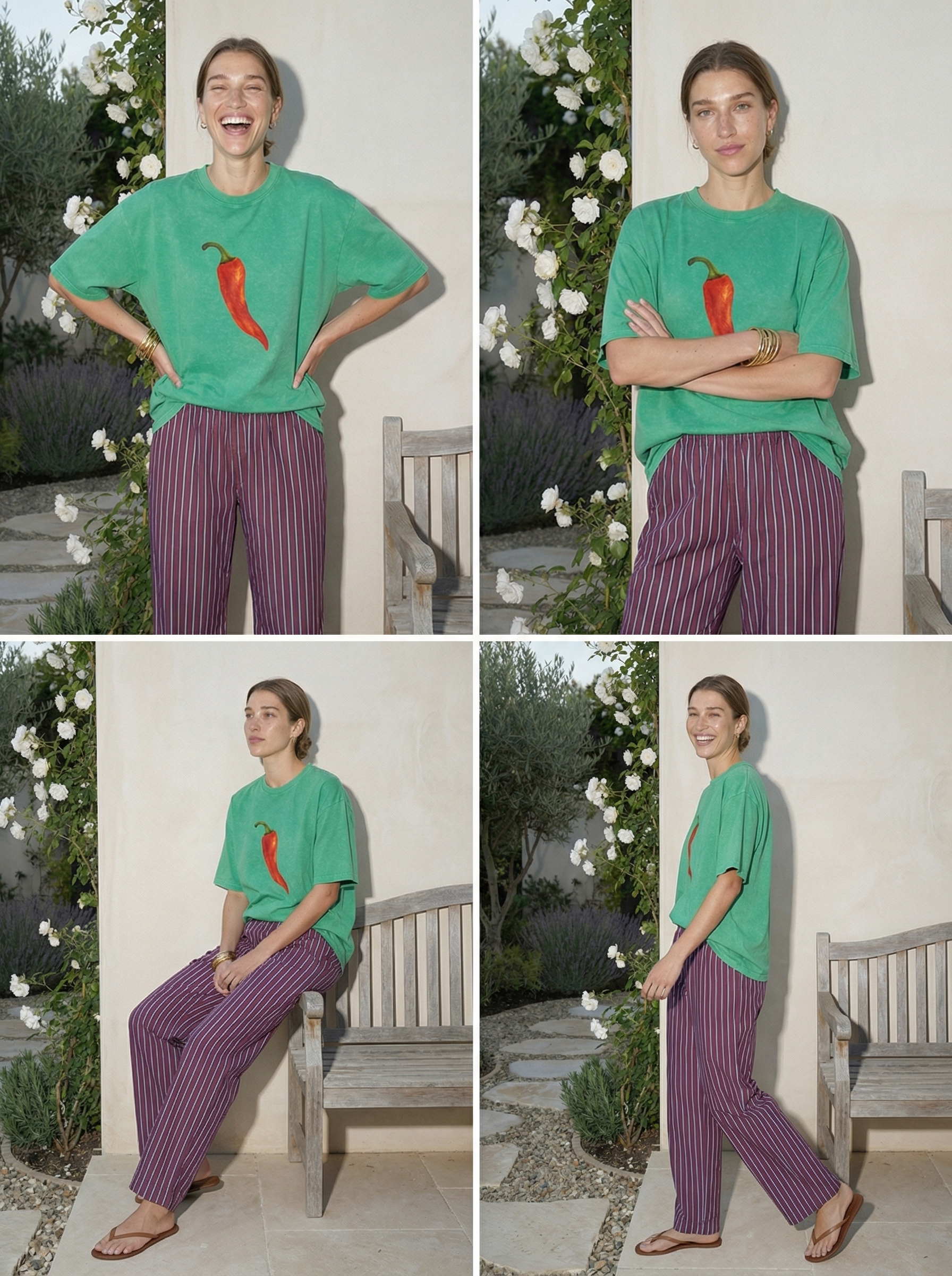 Green Chilli Vintage Wash Tee