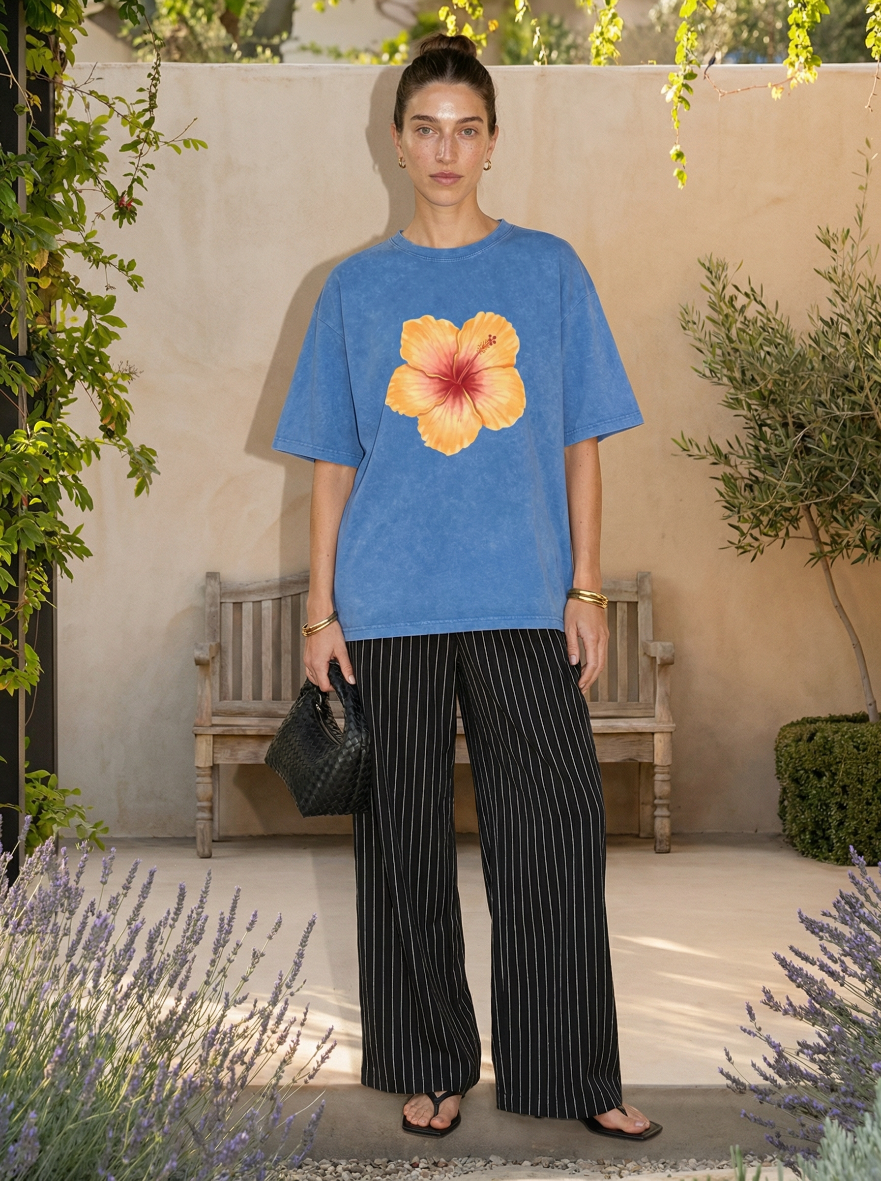 Hibiscus Vintage Wash Tee