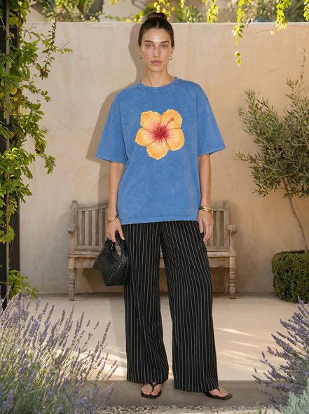Hibiscus Vintage Wash Tee