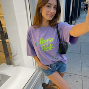 House of Funk Purple Oversized Tee