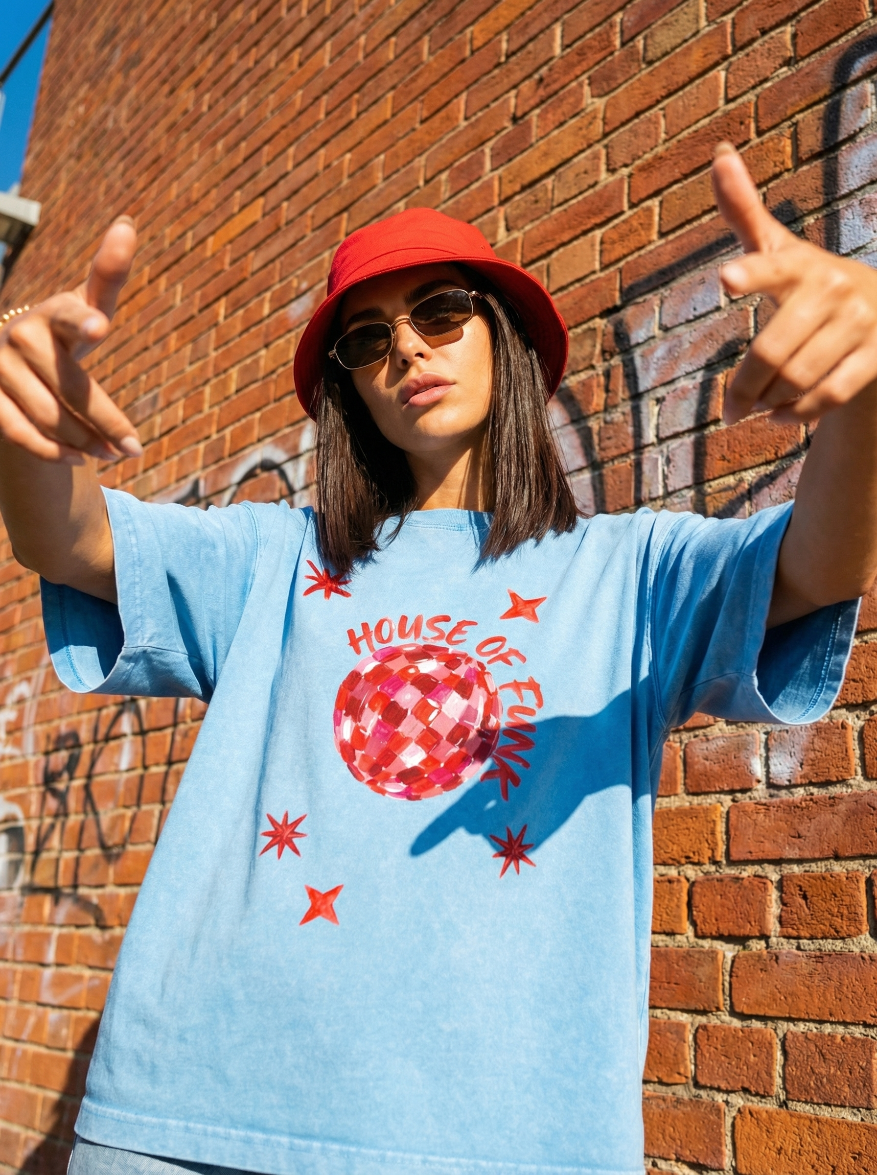 House of Funk Blue Boxy Tee
