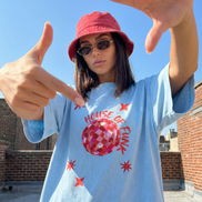 House of Funk Blue Boxy Tee
