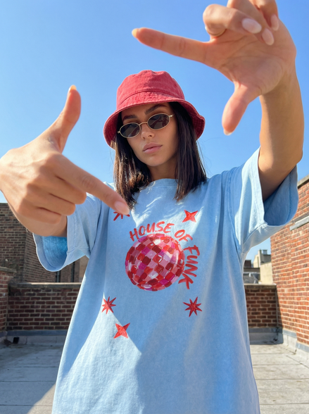 House of Funk Blue Boxy Tee