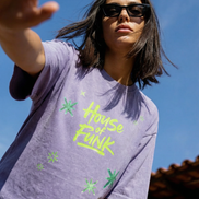 House of Funk Purple Oversized Tee