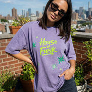 House of Funk Purple Oversized Tee