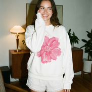 Pink Painted Flower Sweatshirt