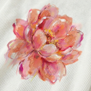 Romantic Waffle Raw Edge Long Sleeve Tee