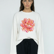 Romantic Waffle Raw Edge Long Sleeve Tee