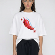 Feel the Heat White Boxy Tee