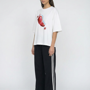 Feel the Heat White Boxy Tee