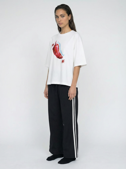 Feel the Heat White Boxy Tee