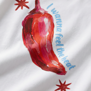 Feel the Heat White Boxy Tee