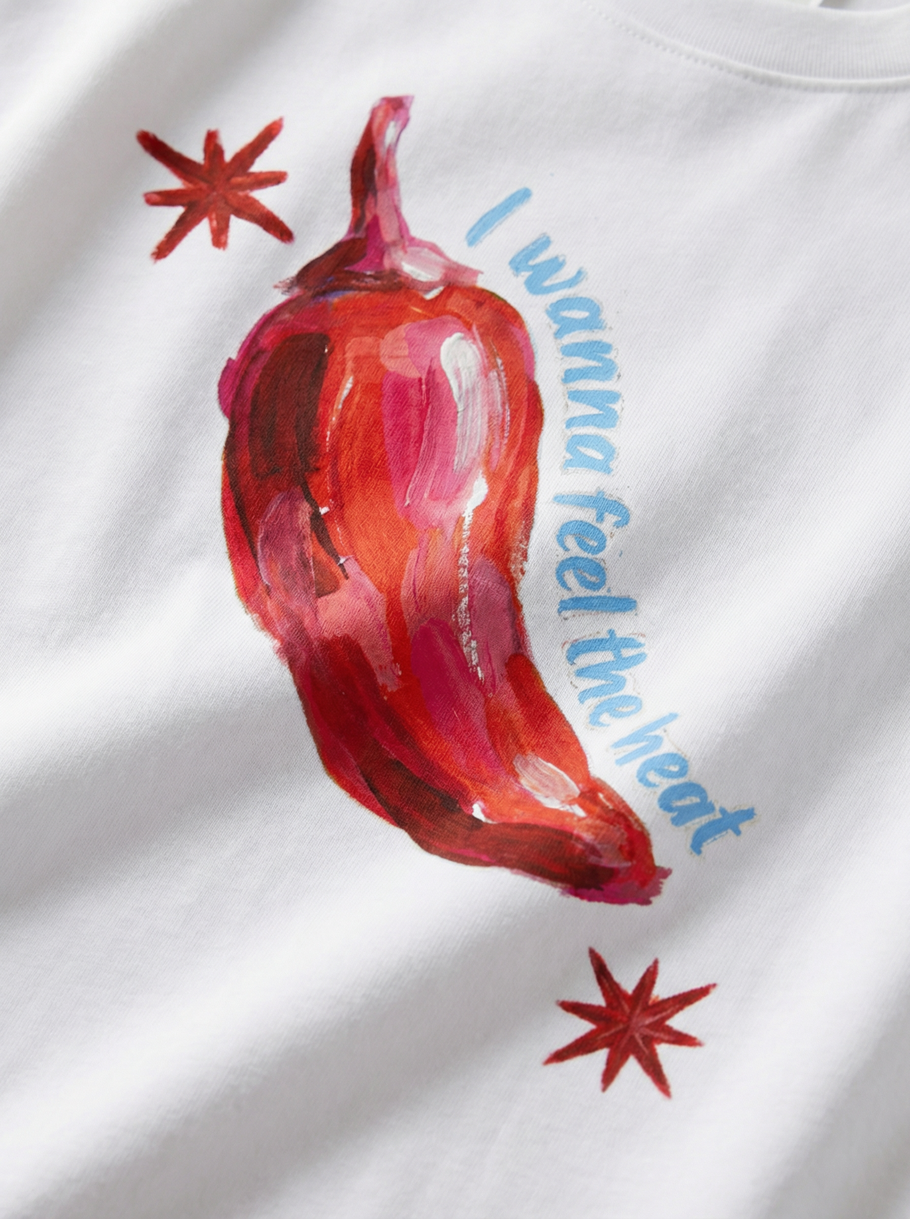 Feel the Heat White Boxy Tee
