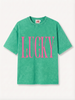 Lucky Snow Washed Oversized Tee