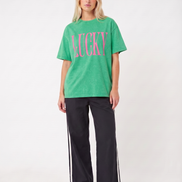 Lucky Snow Washed Oversized Tee
