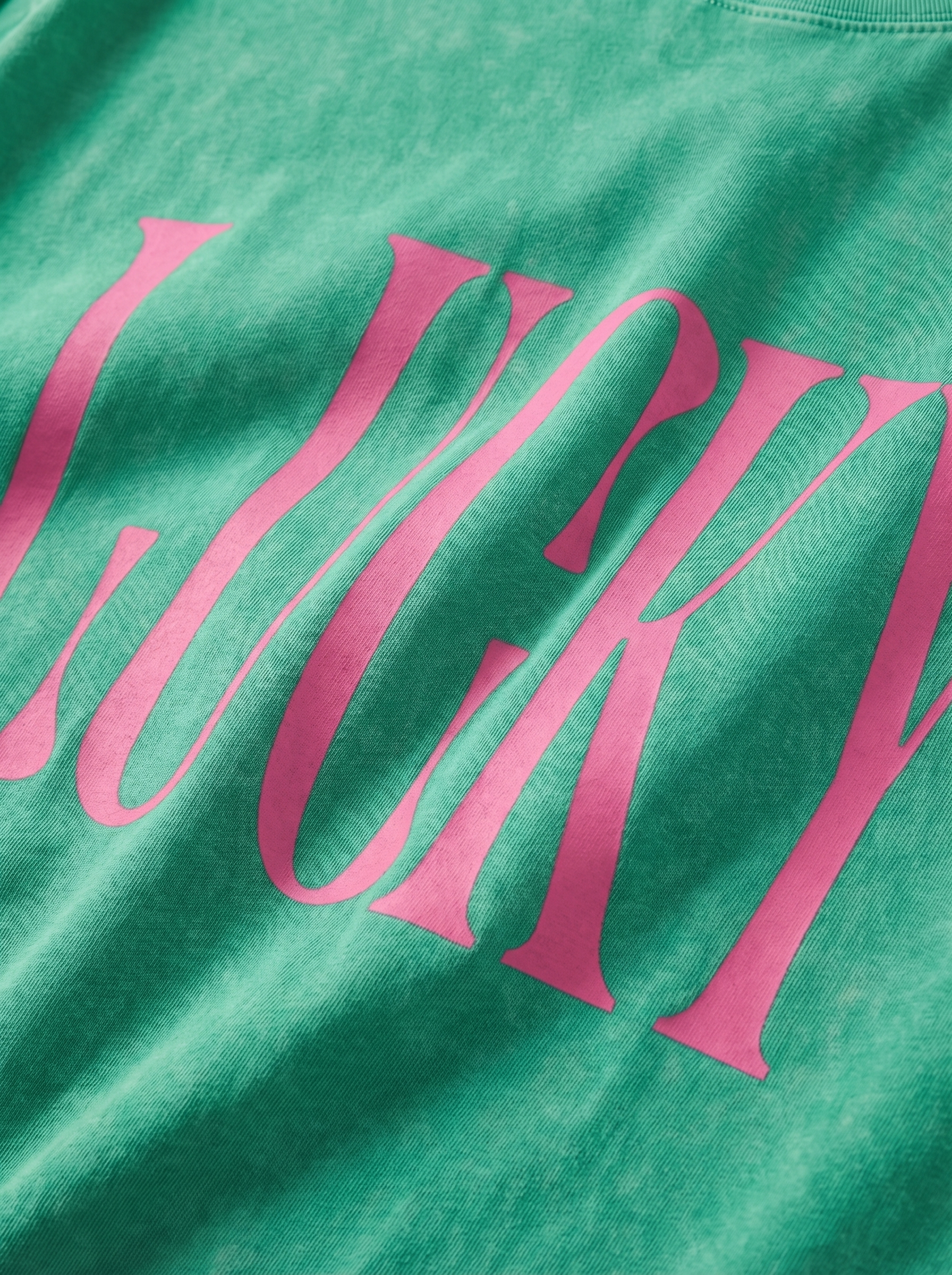 Lucky Snow Washed Oversized Tee
