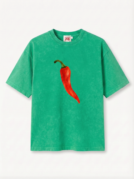 Green Chilli Vintage Wash Tee
