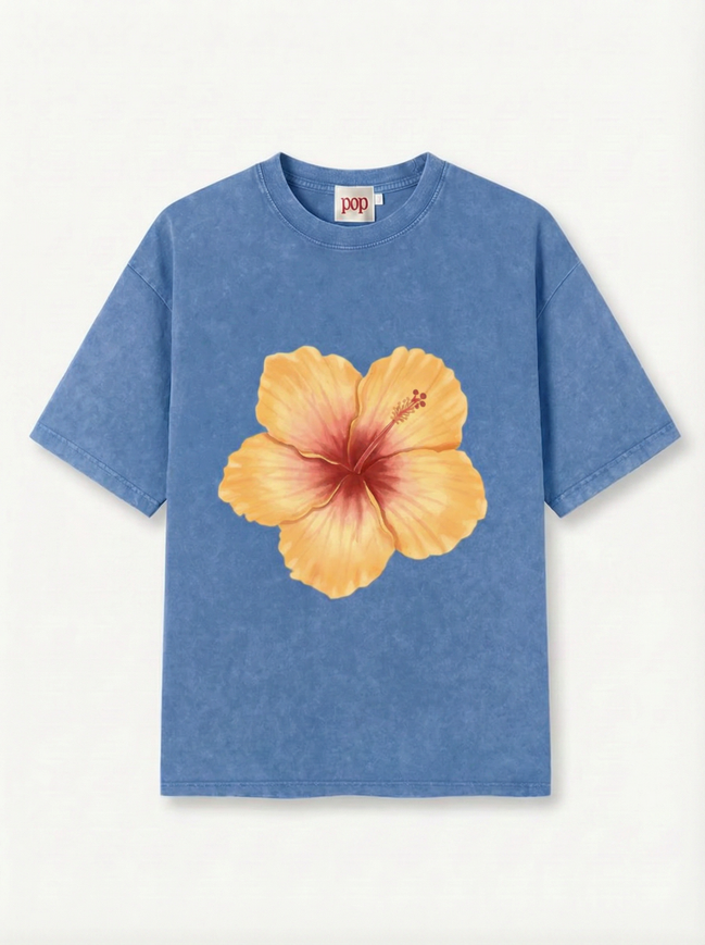 Hibiscus Vintage Wash Tee