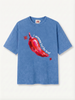 Feel the Heat Blue Oversized Tee