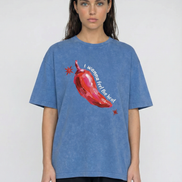 Feel the Heat Blue Oversized Tee