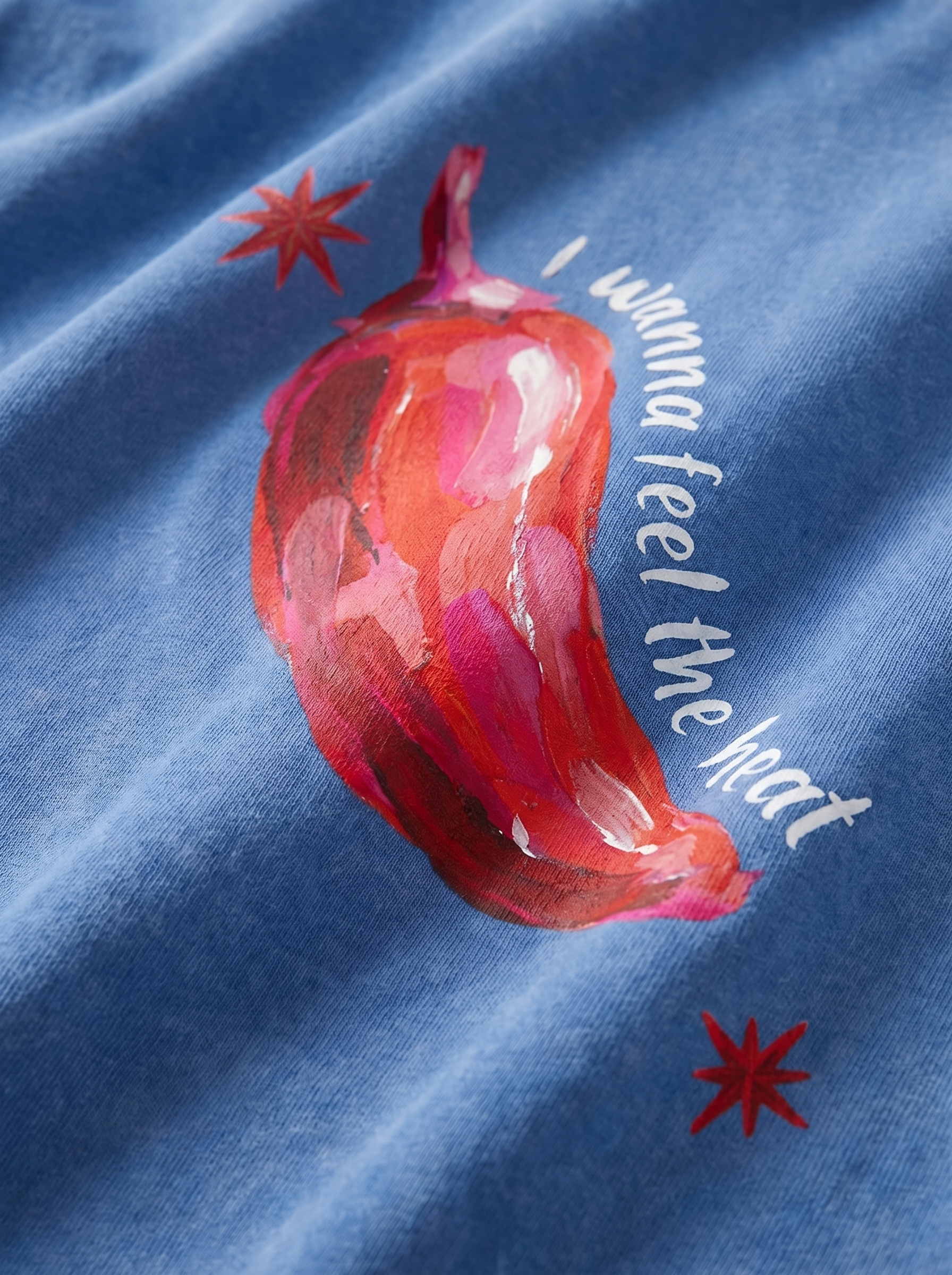 Feel the Heat Blue Oversized Tee