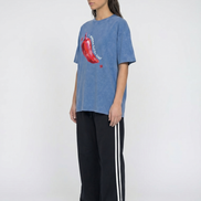 Feel the Heat Blue Oversized Tee