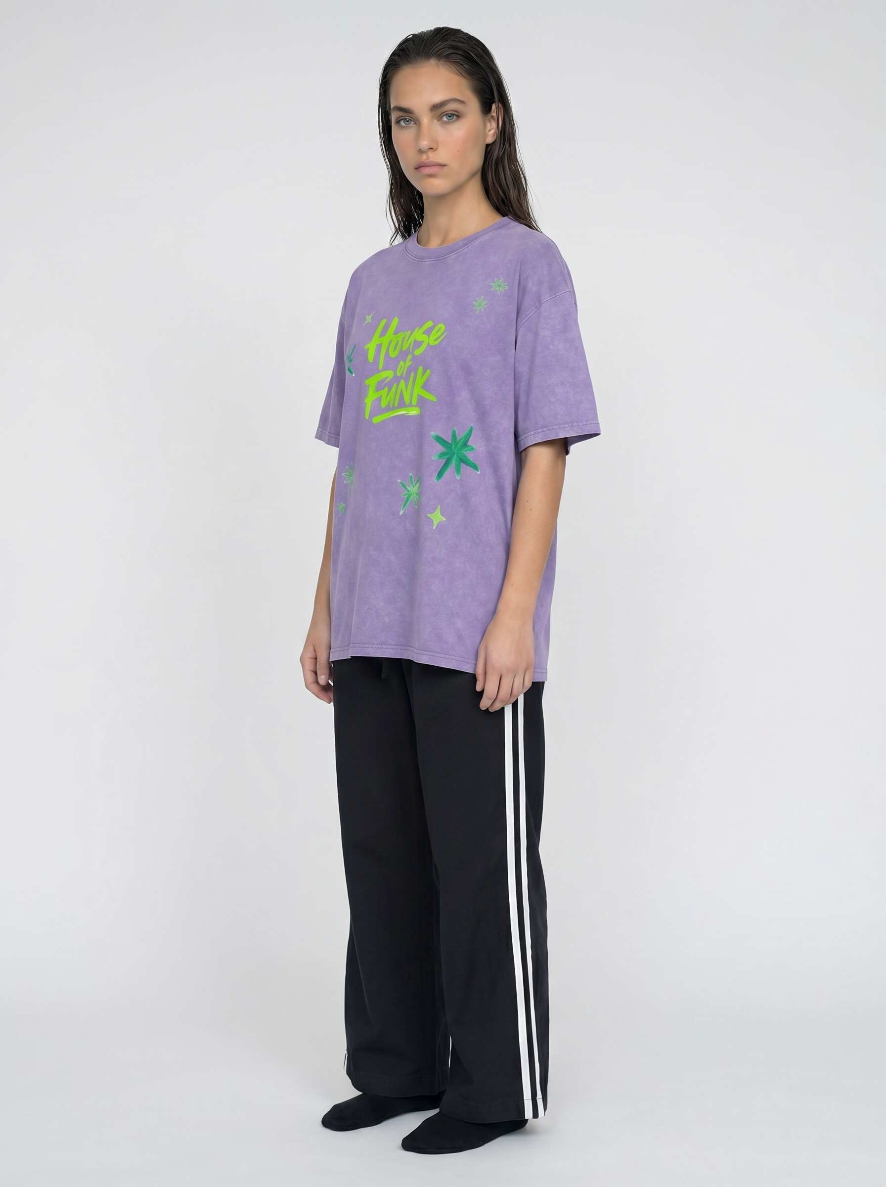 House of Funk Purple Oversized Tee