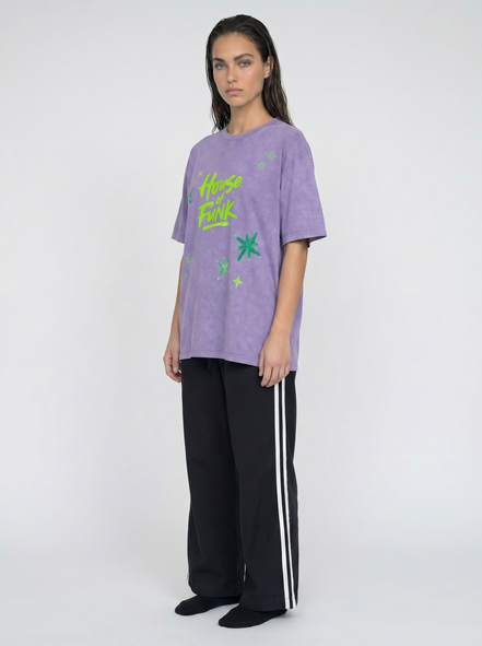 House of Funk Purple Oversized Tee