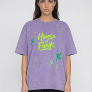 House of Funk Purple Oversized Tee