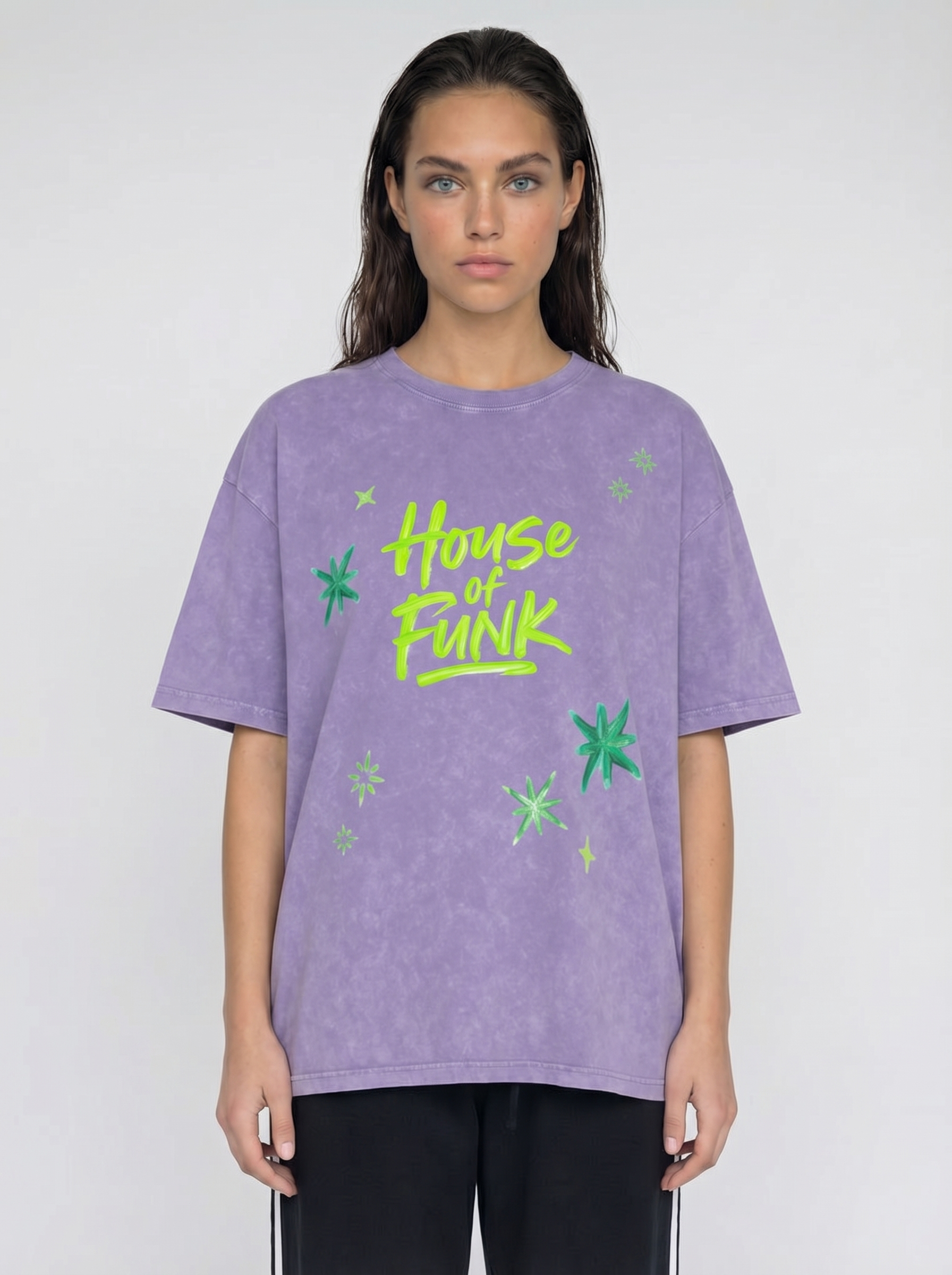 House of Funk Purple Oversized Tee