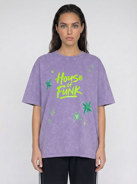 House of Funk Purple Oversized Tee