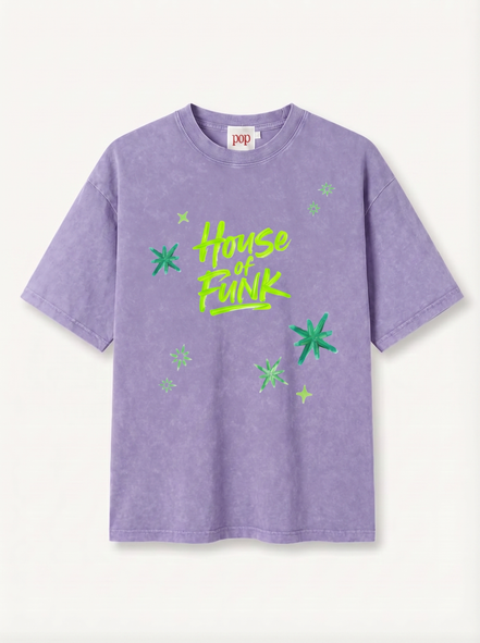 House of Funk Purple Oversized Tee