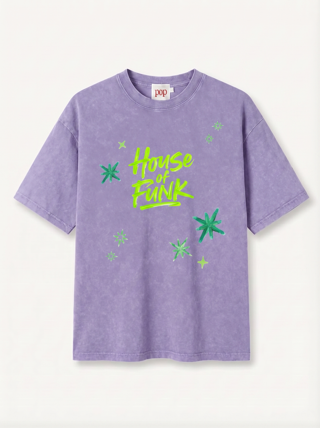 House of Funk Purple Oversized Tee