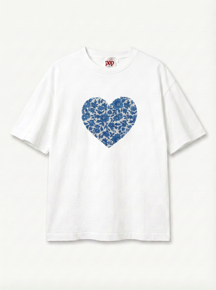 Floral Heart Boxy Tee