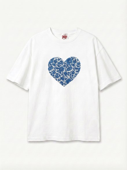 Floral Heart Boxy Tee