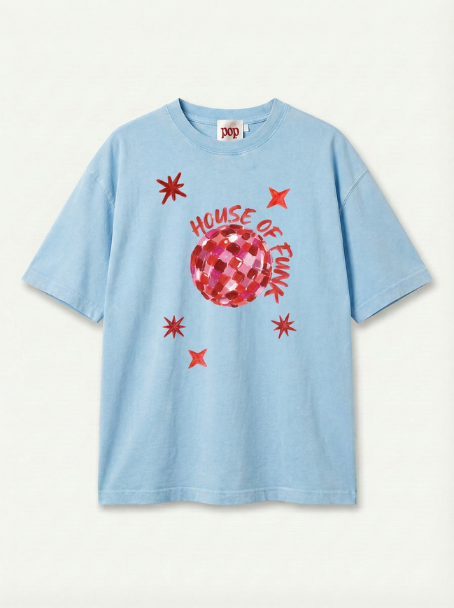 House of Funk Blue Boxy Tee