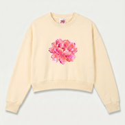 Nostalgic Yellow Vintage Washed Cropped Sweatshirt