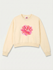 Nostalgic Yellow Vintage Washed Cropped Sweatshirt