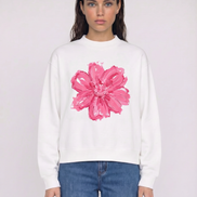 Pink Painted Flower Sweatshirt