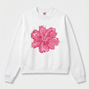 Pink Painted Flower Sweatshirt