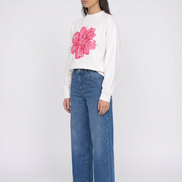 Pink Painted Flower Sweatshirt