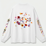Nostalgic Florals Oversized Tee Black