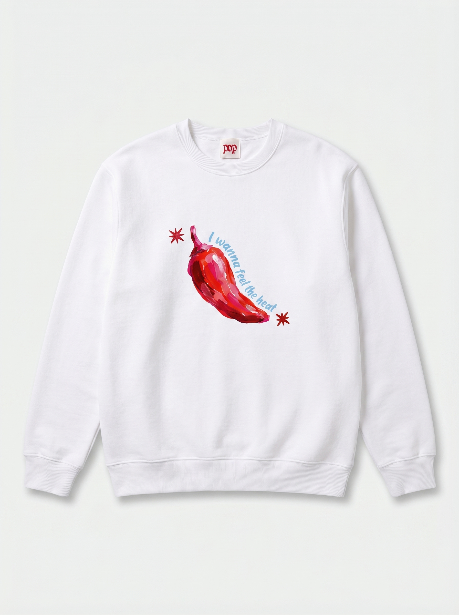 Feel The Heat White Sweatshirt