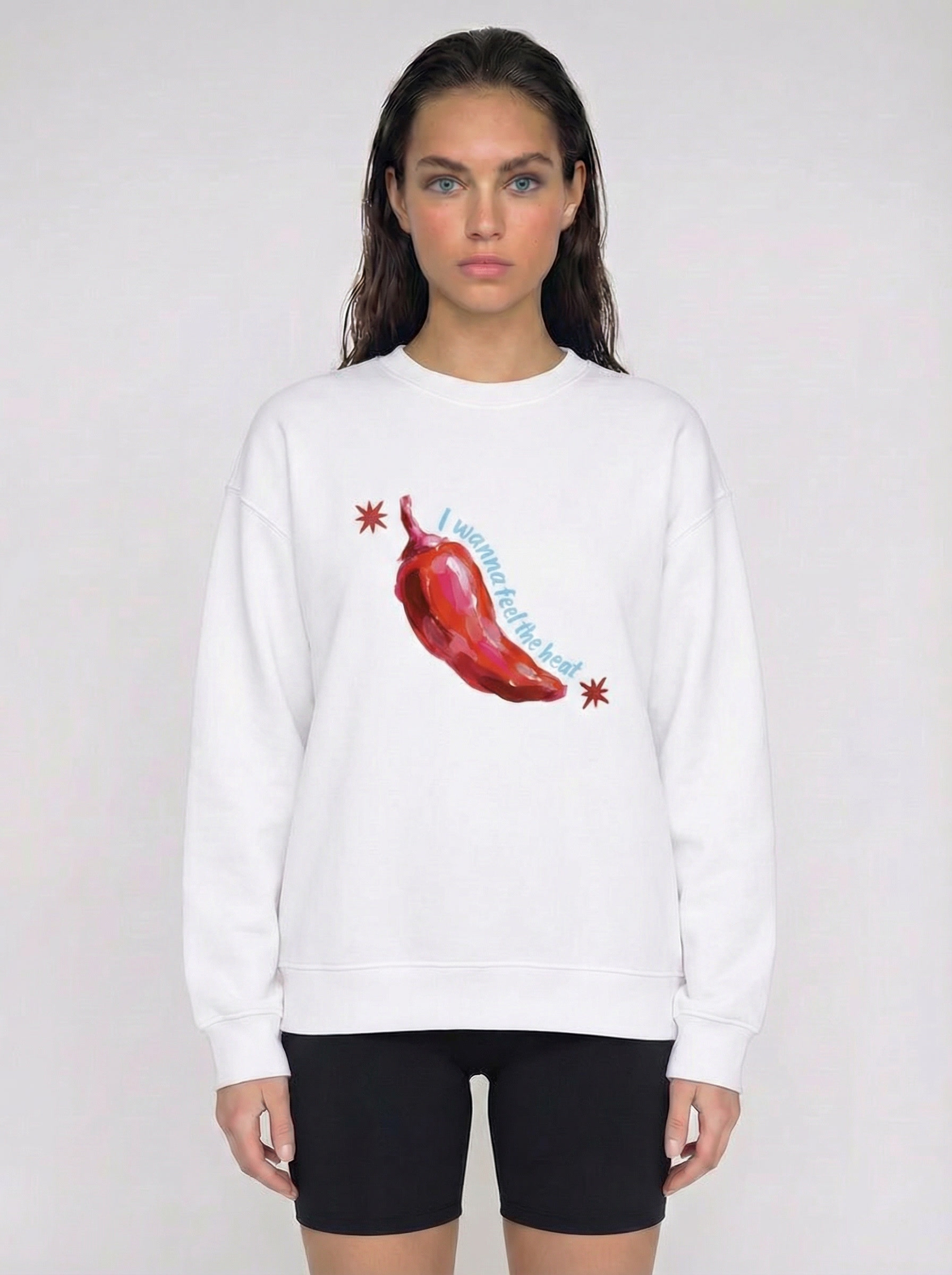 Feel The Heat White Sweatshirt