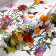 Nostalgic Florals Boxy Tee White