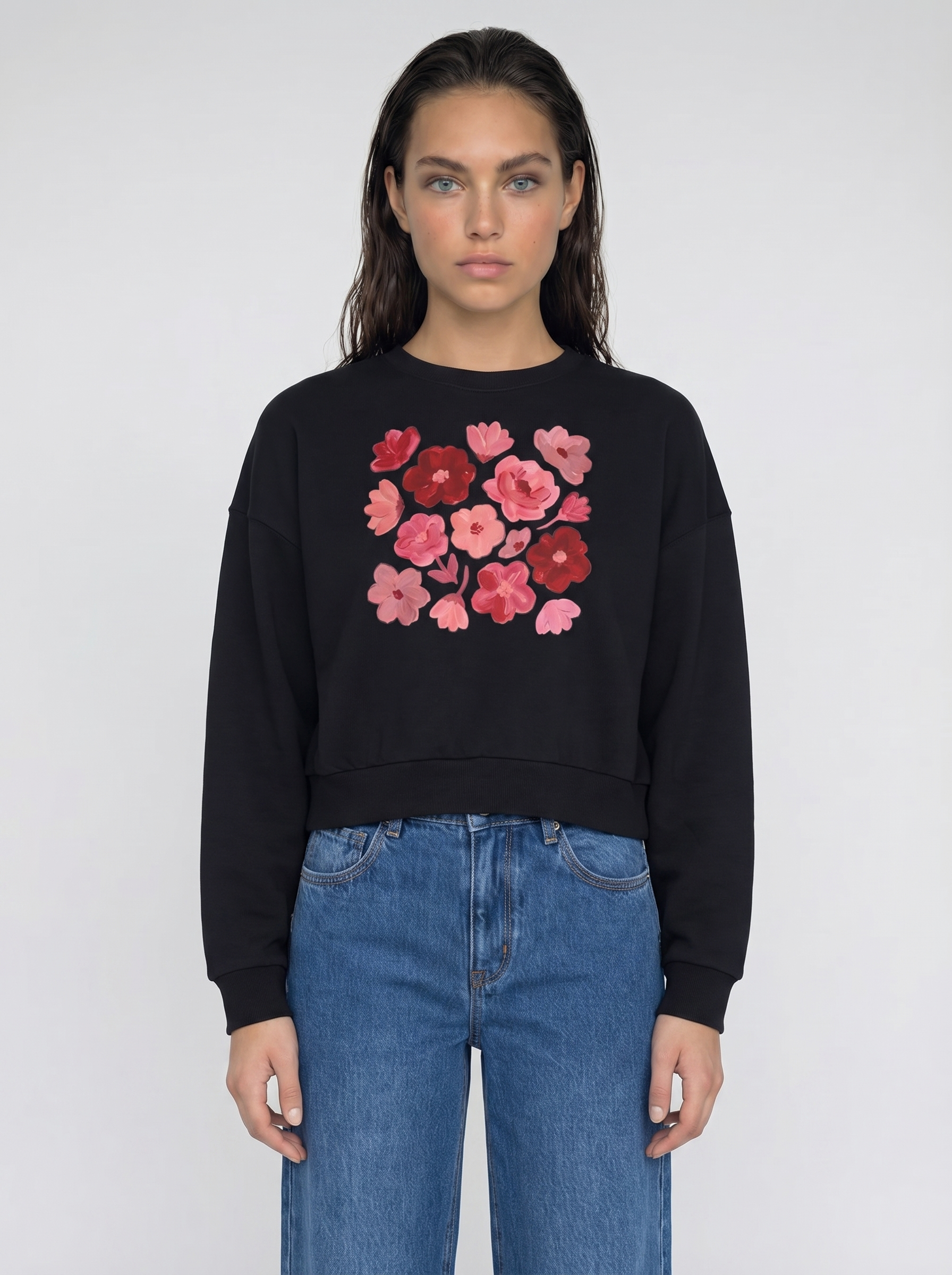Vintage Washed Cropped Sweatshirt